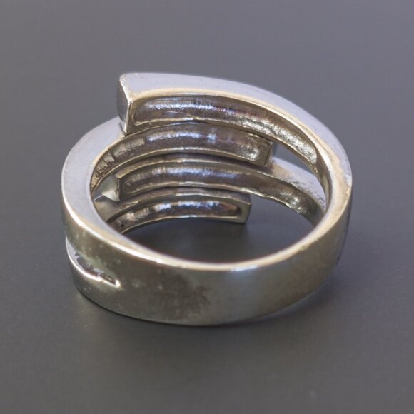 Sterling Quadruple-Wrap Modernist Band — Size 7.25 (NF 925) - Picture 8 of 14
